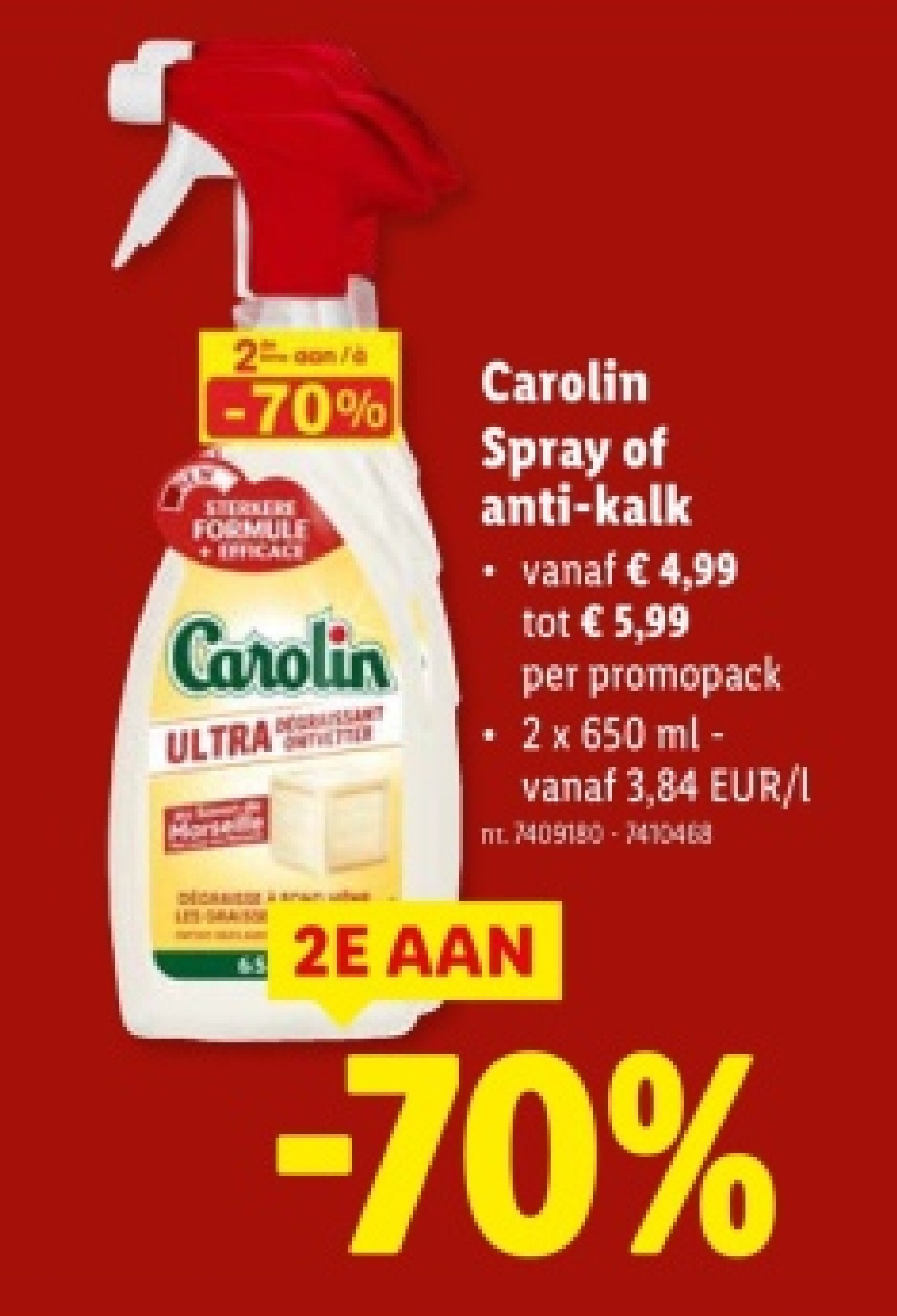 Spray of anti-kalk