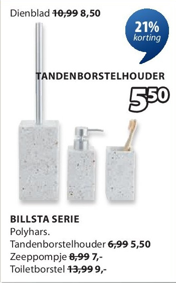 BILLSTA SERIE Polyhars. Tandenborstelhouder