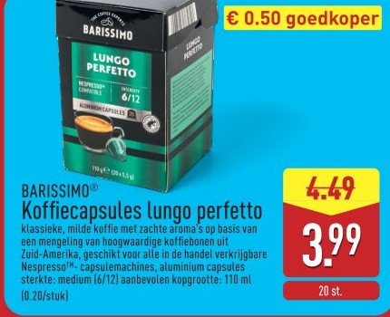 Koffiecapsules lungo perfetto