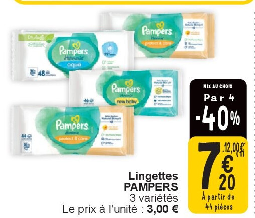 Lingettes PAMPERS