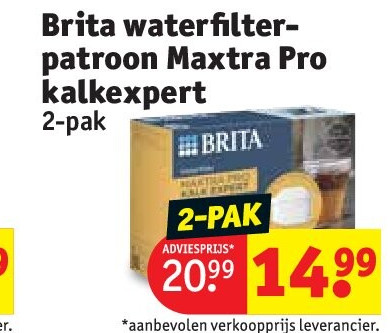 Brita waterfilterpatroon Maxtra Pro kalkexpert