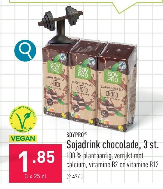 Sojadrink chocolade, 3 st.