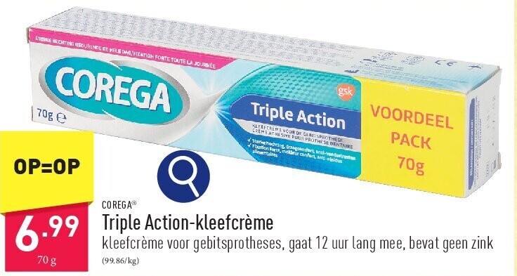 Triple Action-kleefcrème