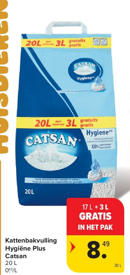 Kattenbakvulling Hygiëne Plus Catsan
