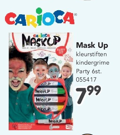 Mask Up kleurstiften kindergrime Party 6st.