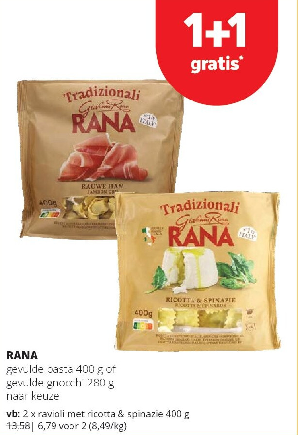 RANA ravioli met ricotta & spinazie 400 g