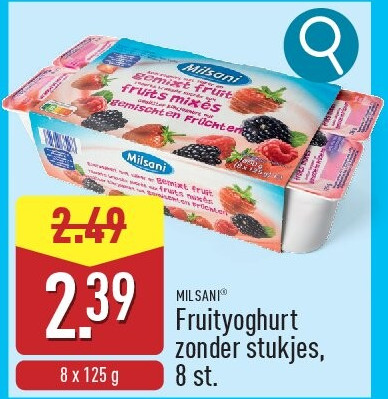 Fruityoghurt zonder stukjes, 8 st.
