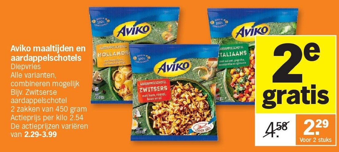 Aviko maaltijden en aardappelschotels