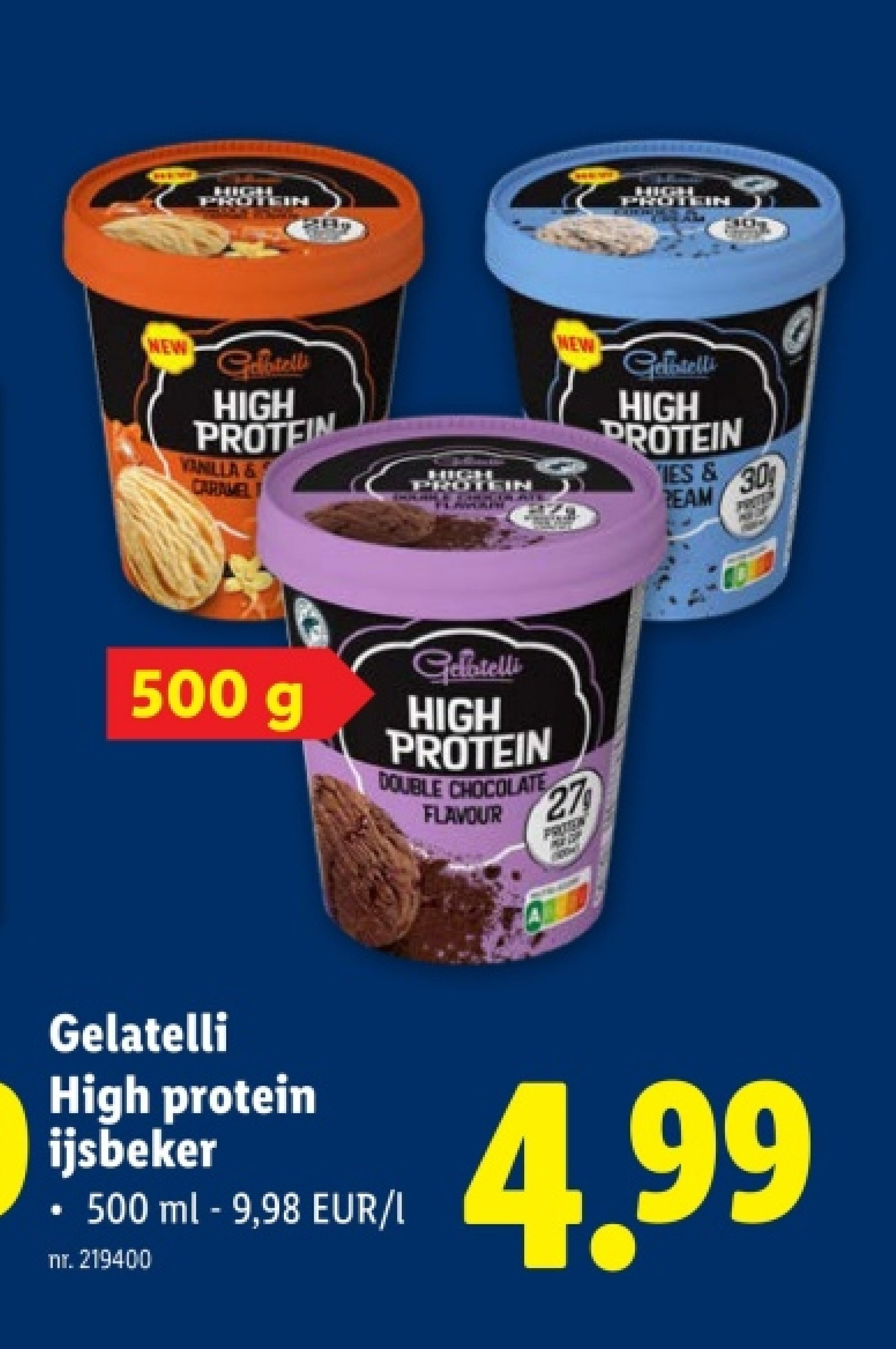 High protein ijsbeker
