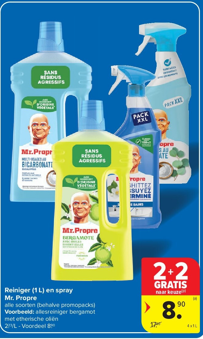 Reiniger (1 L) en spray Mr. Propre