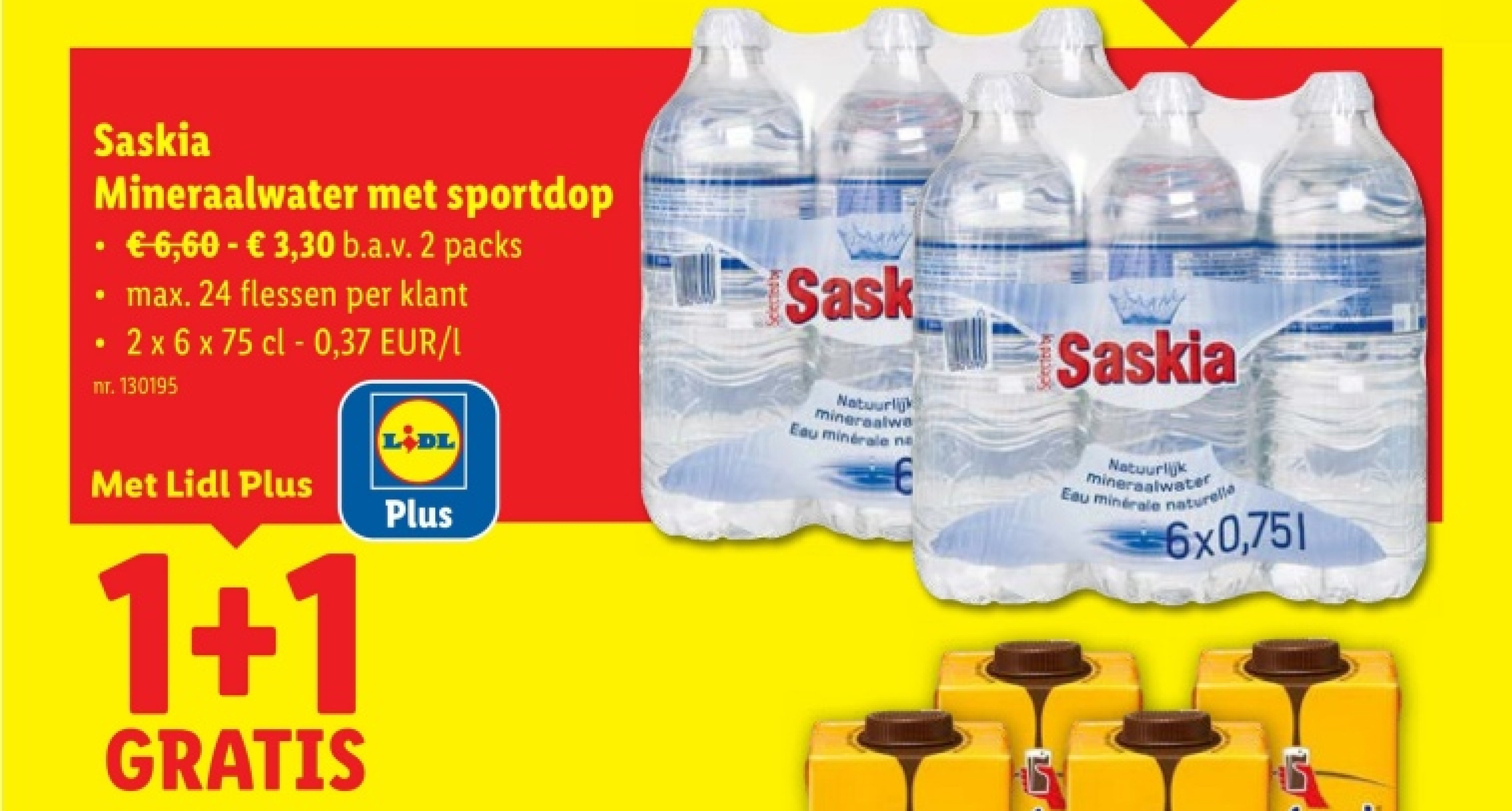 Mineraalwater met sportdop