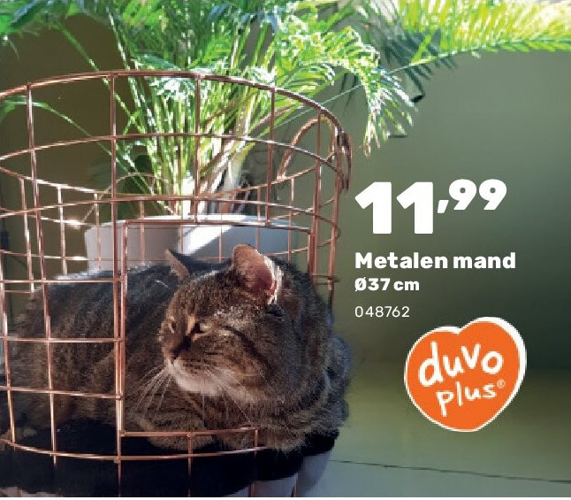 Metalen mand Ø37 cm