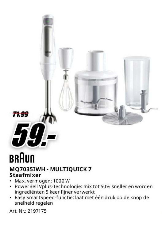 Braun MQ7035IWH - MULTIQUICK 7 Staafmixer