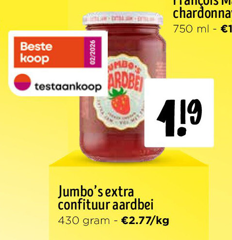 Jumbo's extra confituur aardbei