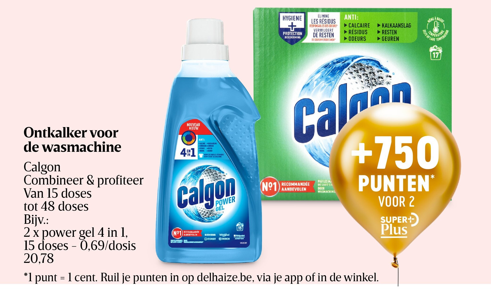 Ontkalker voor de wasmachine