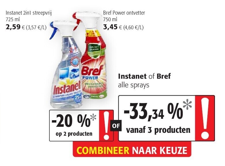 Instanet 2in1 streepvrij 725 ml