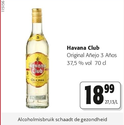 Havana Club Original Añejo 3 Años 37,5 % vol 70 cl