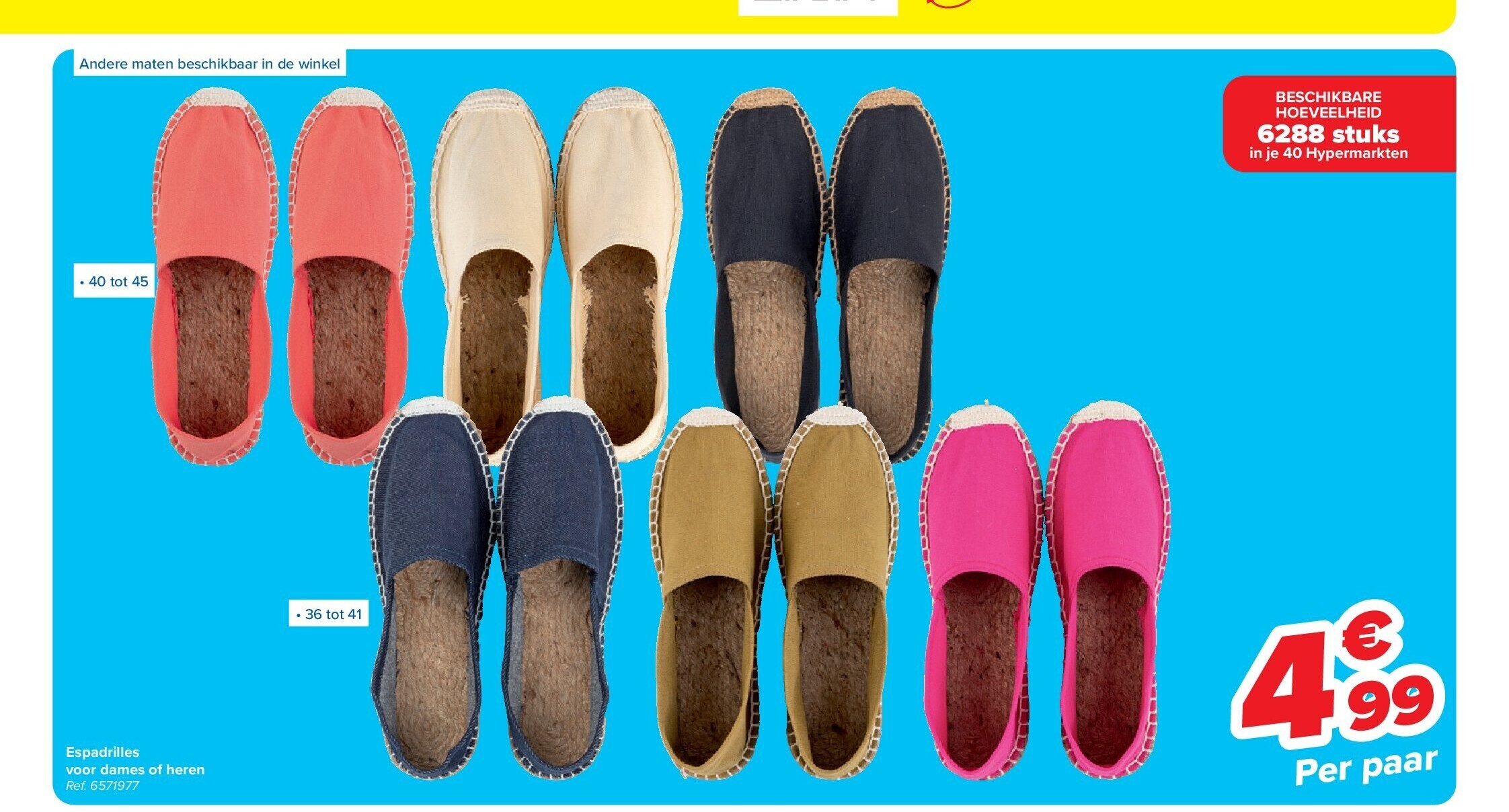 Espadrilles voor dames of heren