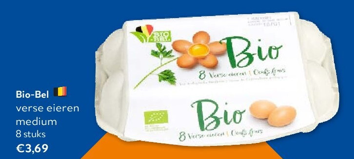 Bio-Bel verse eieren medium 8 stuks