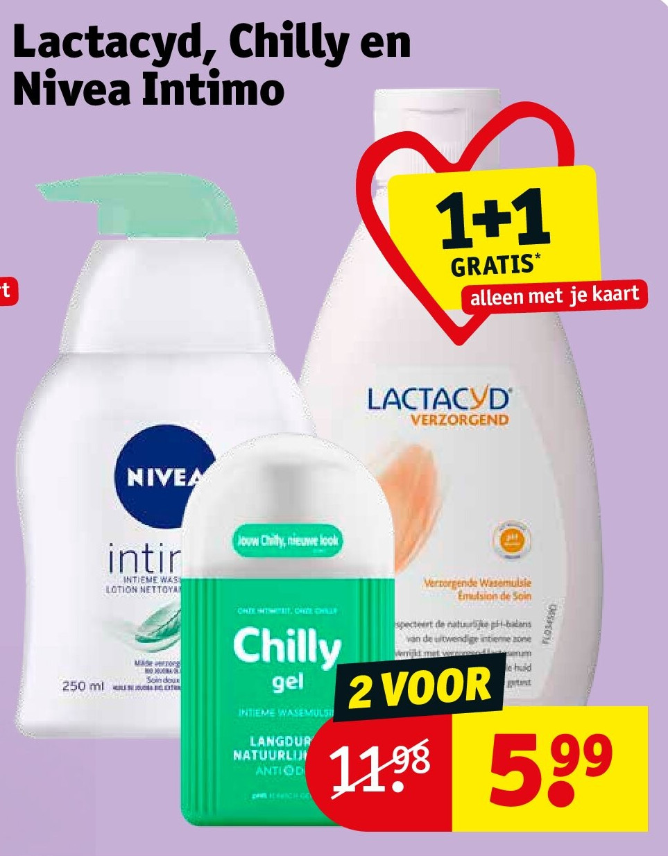 Lactacyd, Chilly en Nivea Intimo