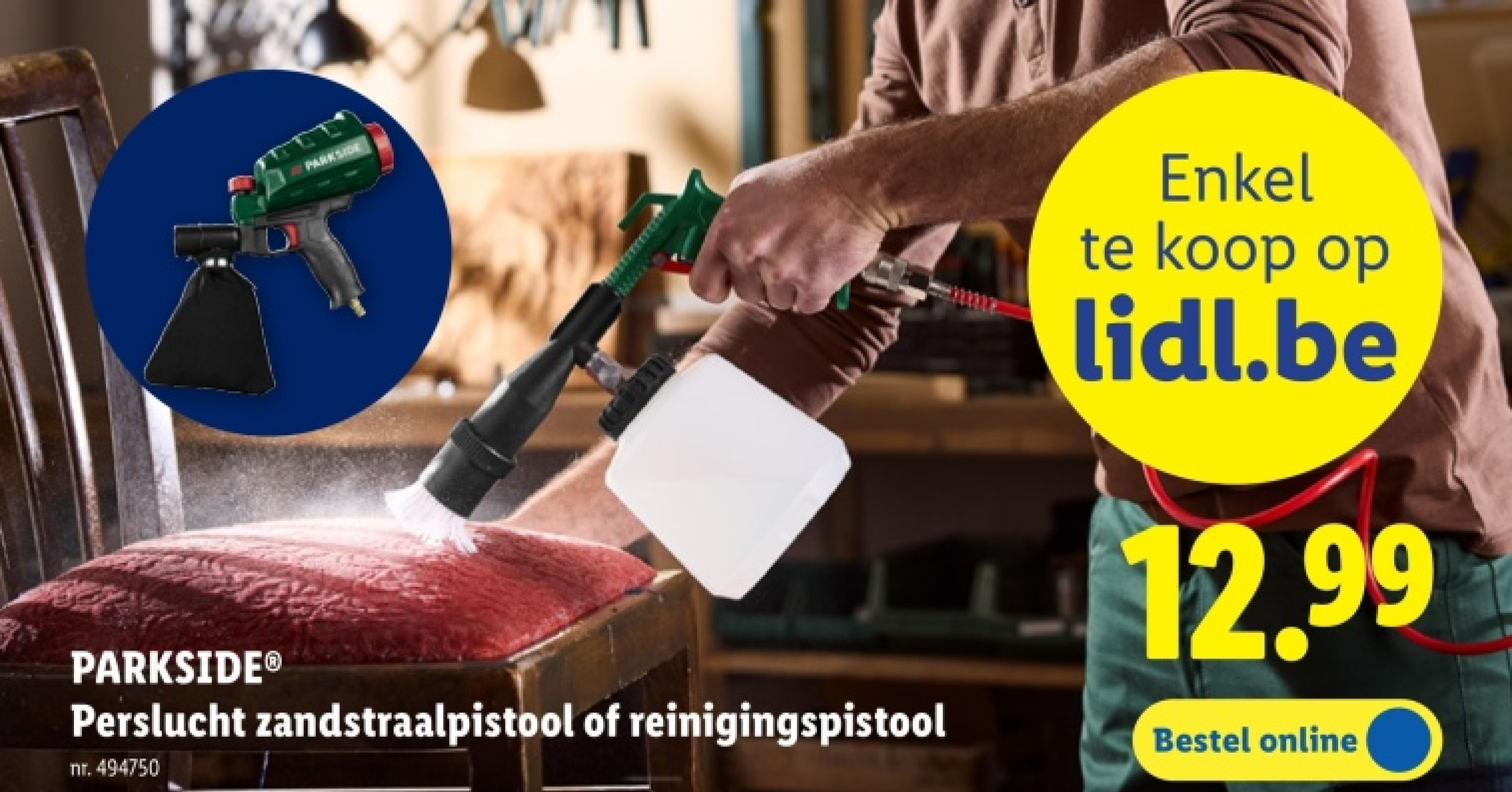 Perslucht zandstraalpistool of reinigingspistool