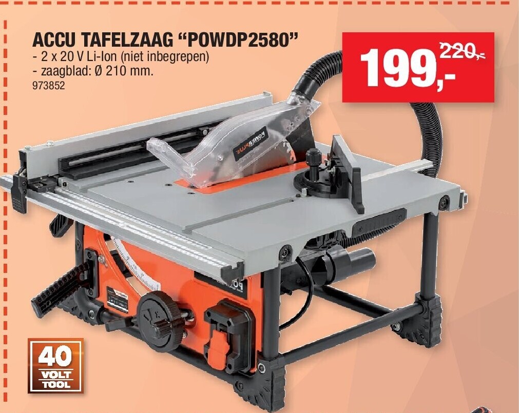 ACCU TAFELZAAG “POWDP2580”