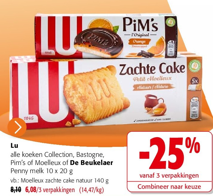 Lu Moelleux zachte cake natuur 140 g