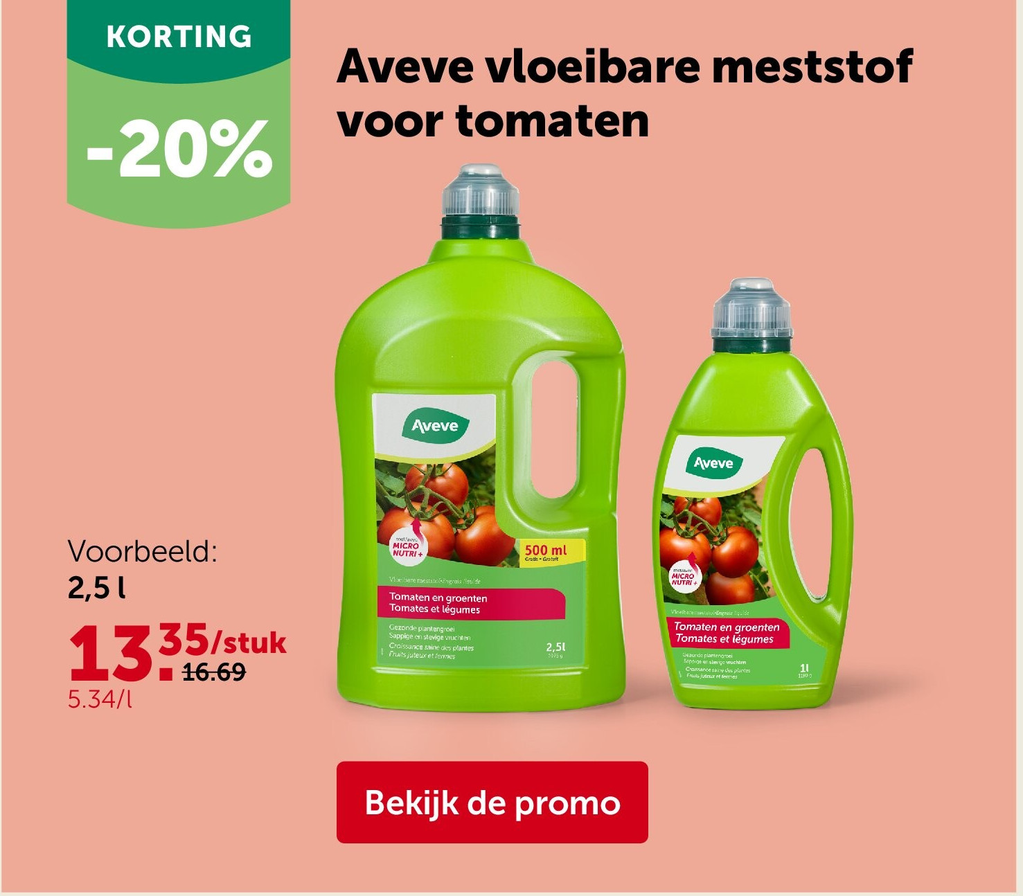 Aveve vloeibare meststof voor tomaten