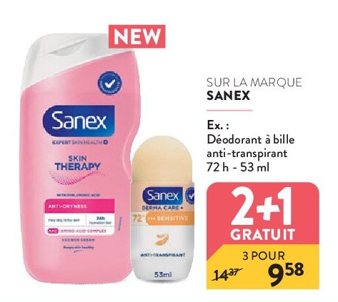 SUR LA MARQUE SANEX