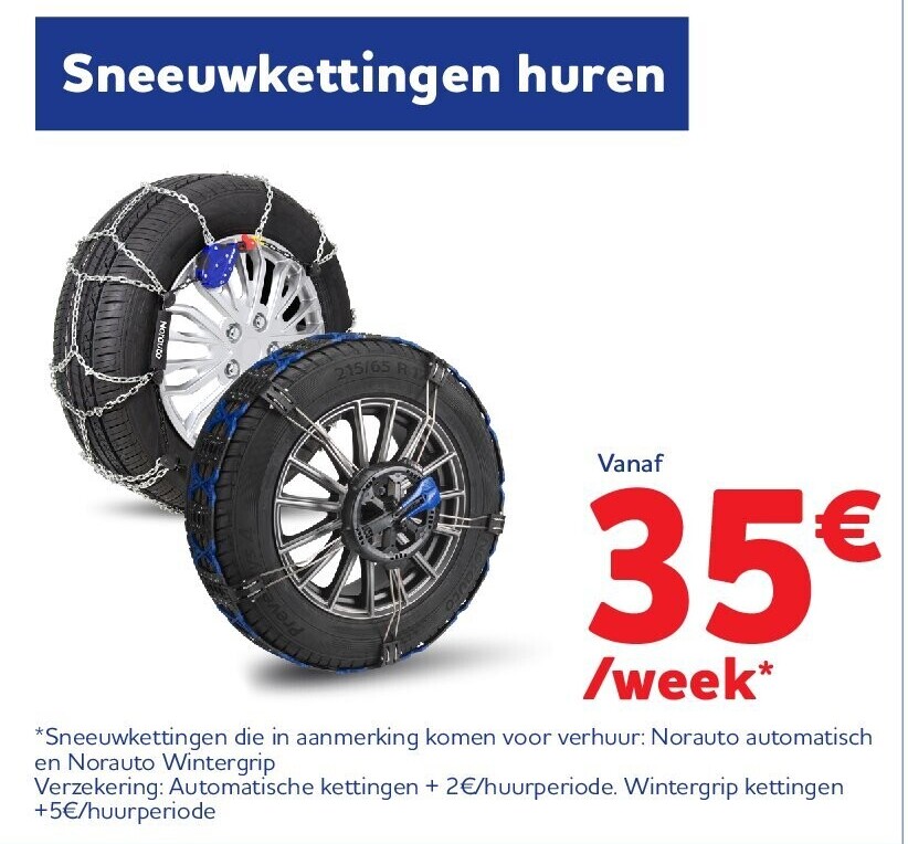 Sneeuwkettingen huren