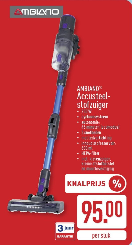 Accusteel­ stofzuiger