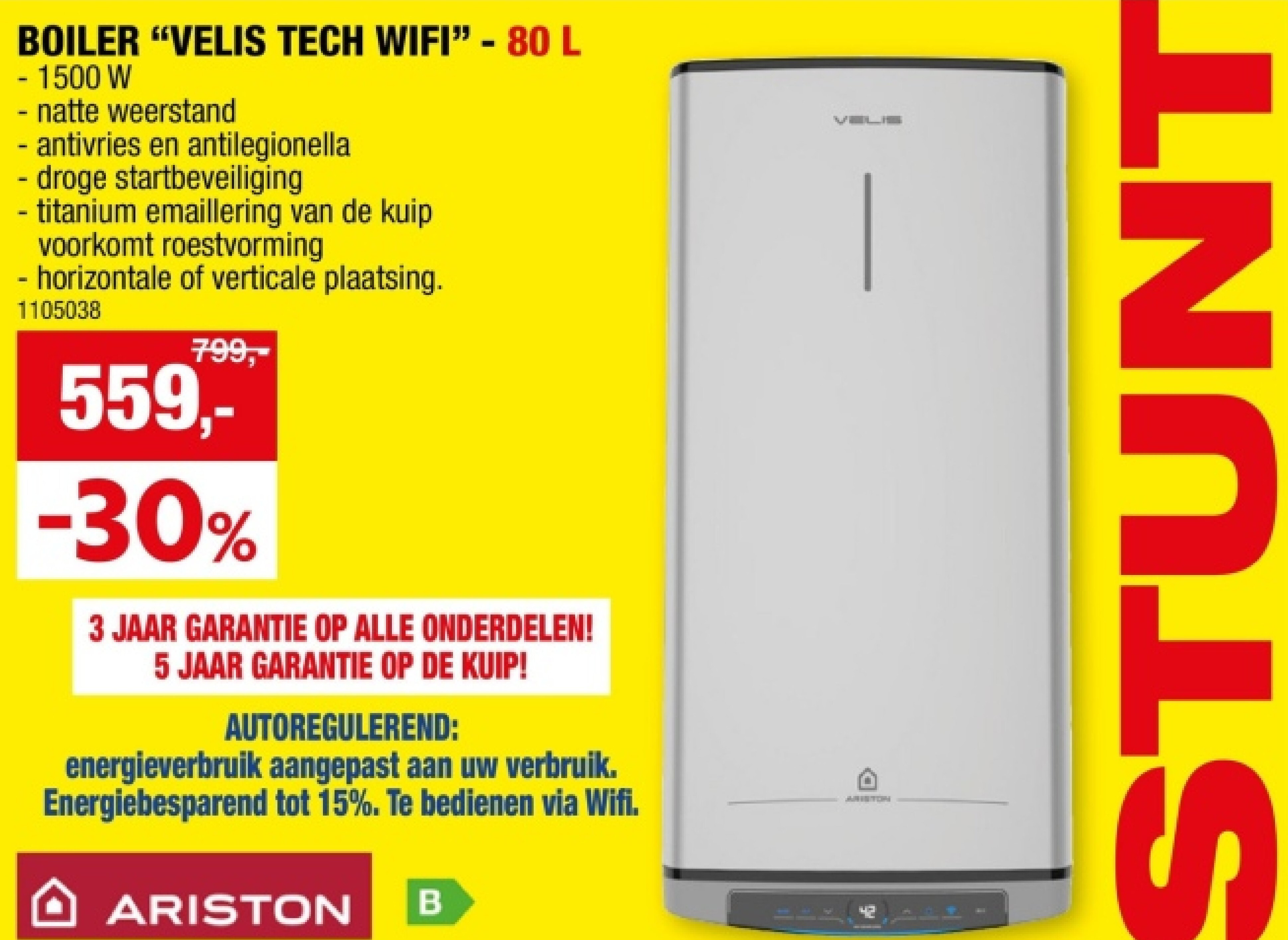 BOILER "VELIS TECH WIFI" - 80 L