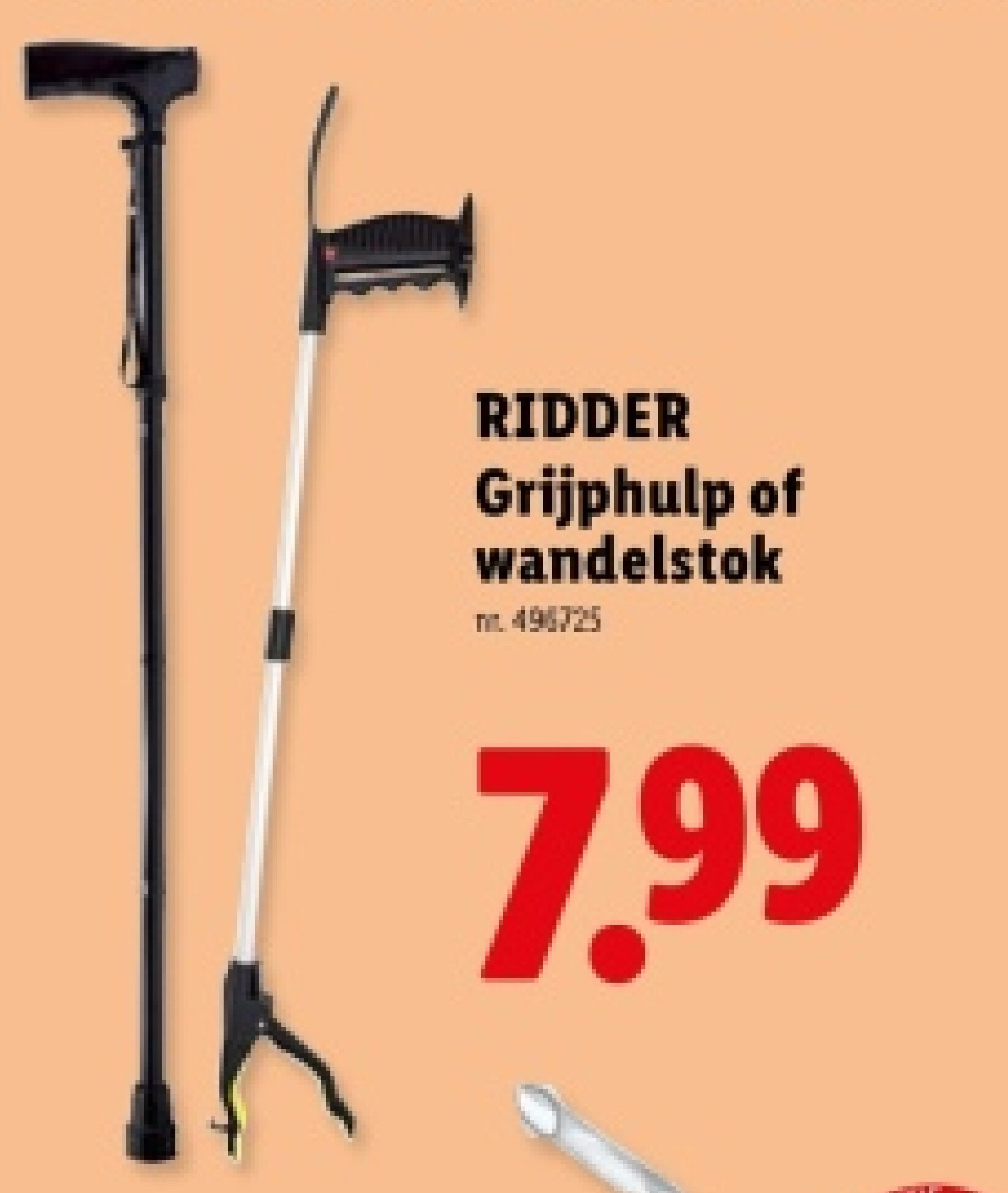 Grijphulp of wandelstok