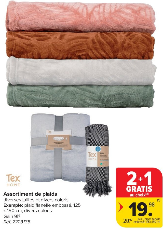 Assortiment de plaids