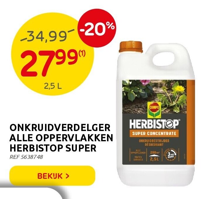 ONKRUIDVERDELGER ALLE OPPERVLAKKEN HERBISTOP SUPER