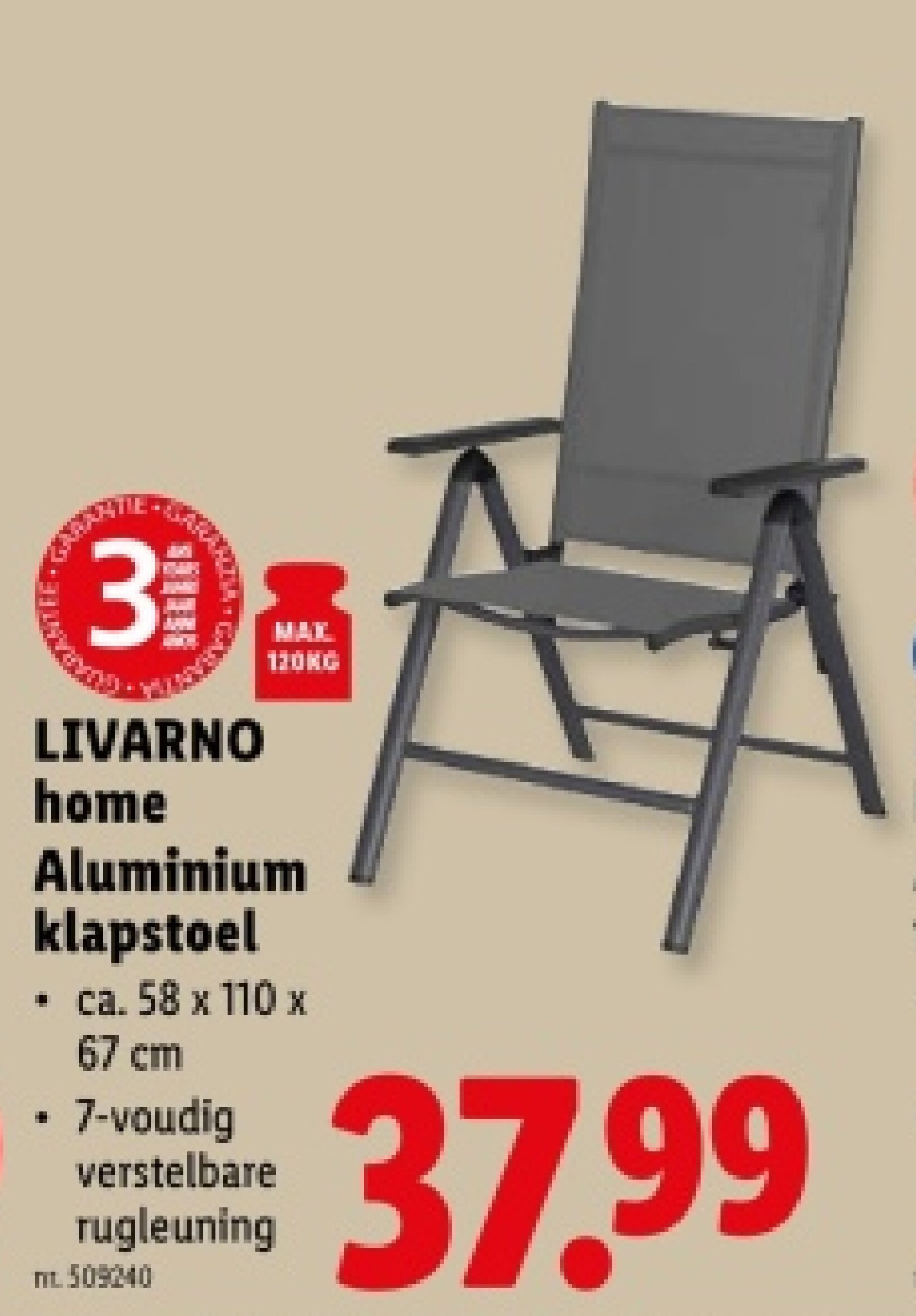 Aluminium klapstoel