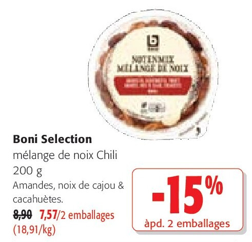 Boni Selection mélange de noix Chili 200 g