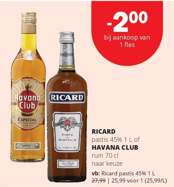 Ricard pastis 45% 1 L