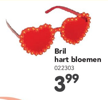Bril hart bloemen
