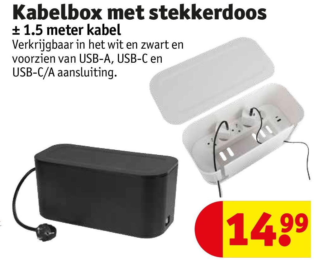 Kabelbox met stekkerdoos