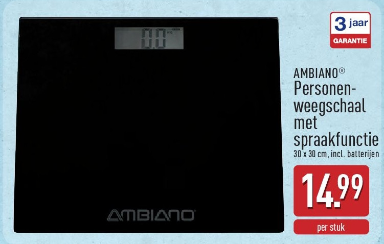 Personen­ weegschaal met spraakfunctie
