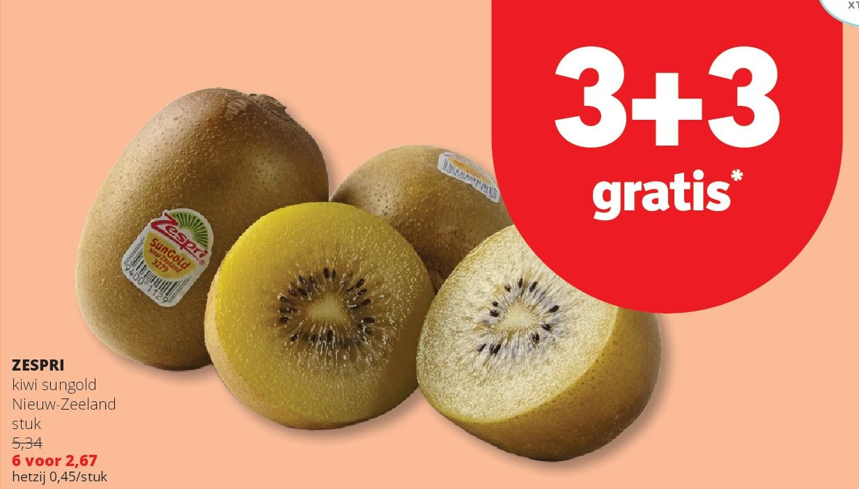 ZESPRI kiwi sungold Nieuw-Zeeland stuk