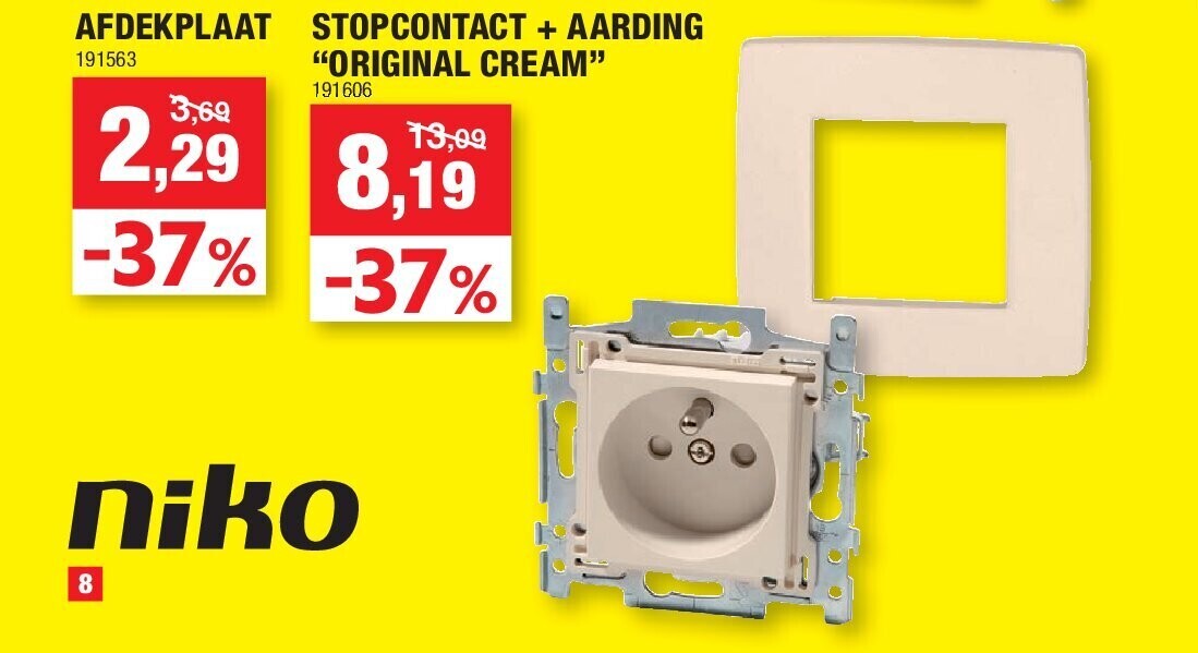 STOPCONTACT AARDING ORIGINAL CREAM