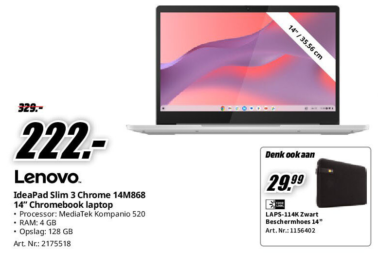 Lenovo IdeaPad Slim 3 Chrome 14M868 14” Chromebook laptop