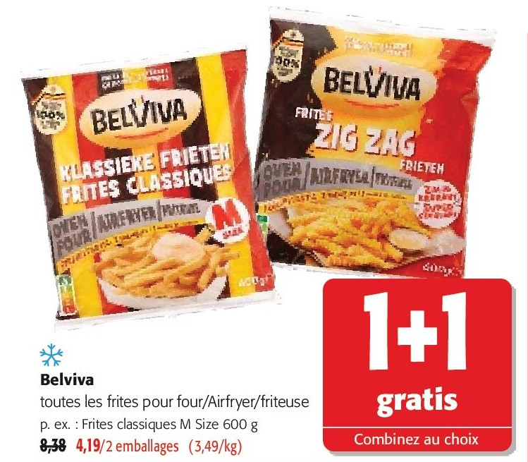 Belviva Frites classiques M Size 600 g