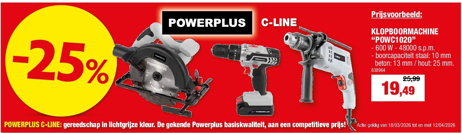 KLOPBOORMACHINE “POWC1020”