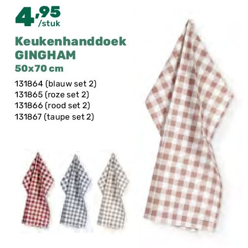 Keukenhanddoek GINGHAM 50x70 cm