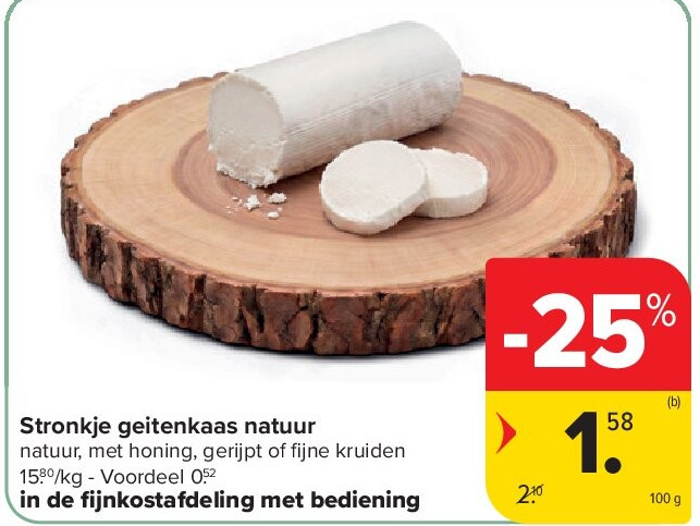 Stronkje geitenkaas natuur
