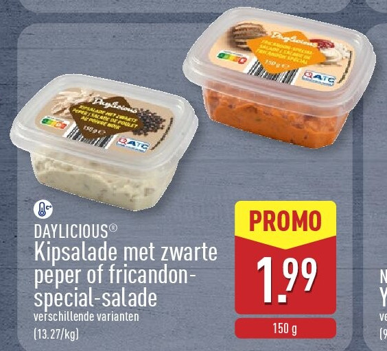 Kipsalade met zwarte peper of fricandonspecial-salade