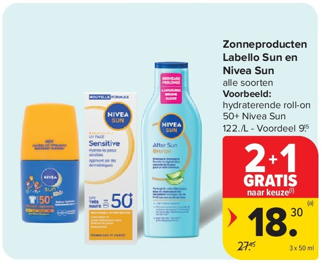 Zonneproducten Labello Sun en Nivea Sun